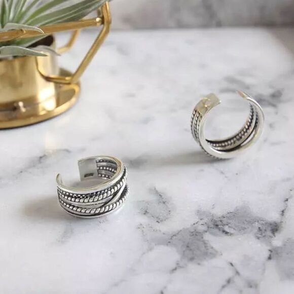 ✨Chloetina Minimalist 925 Sterling Silver Open Ring - Picture 6 of 9